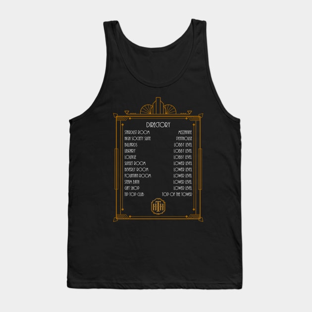 Hollywood Tower Directory Sign Tank Top by Sunshone1